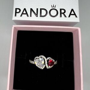 Pandora Halo Hearts Ring